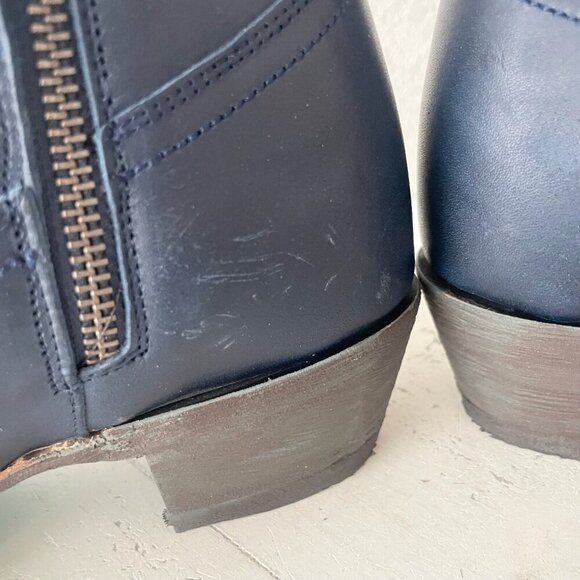 Lane PLAIN JANE Womens Cowboy Bootie 9 Midnight Navy Western Cowgirl Ankle Boot - Picture 10 of 14